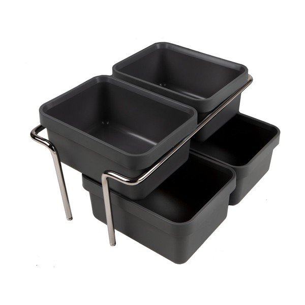 Пластмасов контейнер за сортирани отпадъци/вграден 30 л Metropolis - Elletipi-image-3