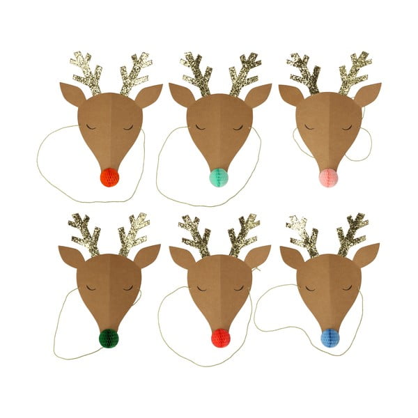 Парти шапки в комплект от 6 броя Reindeer - Meri Meri