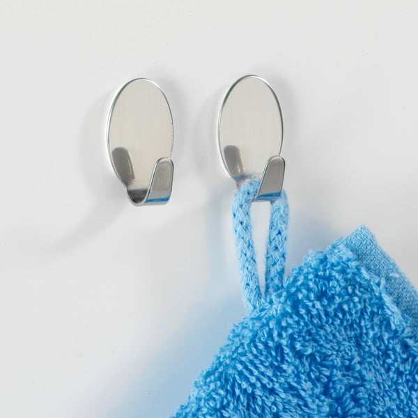 Комплект от 4 самозадържащи се куки от неръждаема стомана Midget - Wenko-image-1