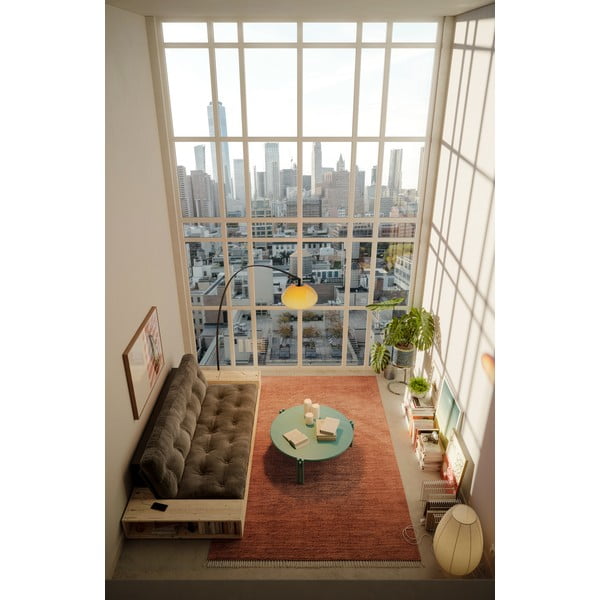 Зелена кръгла масичка за кафе от масивен бор ø 80 cm Sticks – Karup Design-image-4