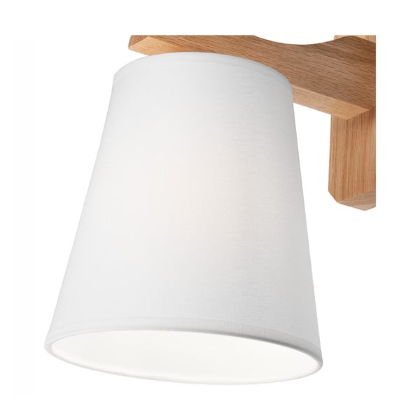 Бяла и кафява стенна лампа ø 16 cm Andreas – LAMKUR-image-4