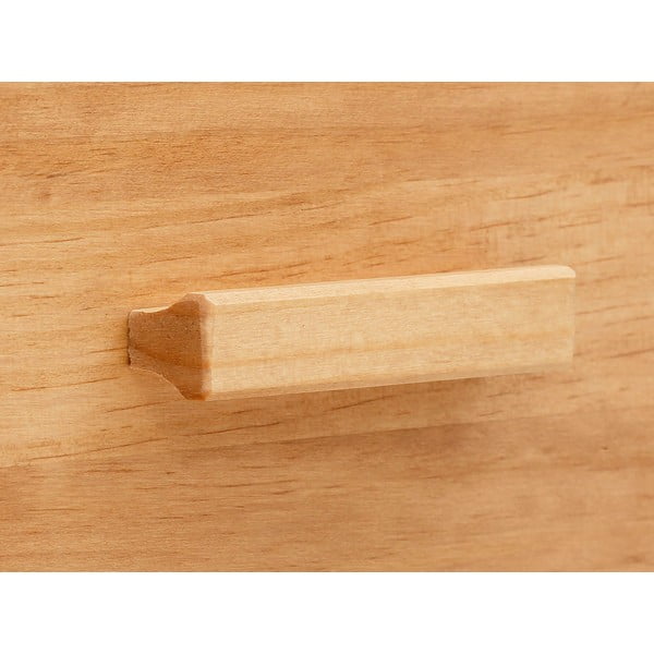 Скрин от борова дървесина с ратанови вратички , ширина 90 см Jolene - Støraa-image-1