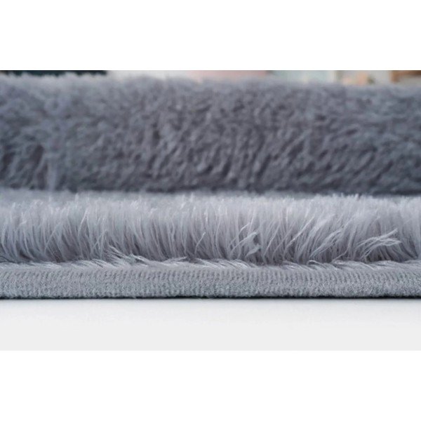Антрацитен кръгъл килим подходящ за пране ø 80 cm Pelush Anthracite – Mila Home-image-4