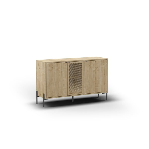 Нисък скрин от естествен дъб 120x80 cm Inca - Marckeric-image-2