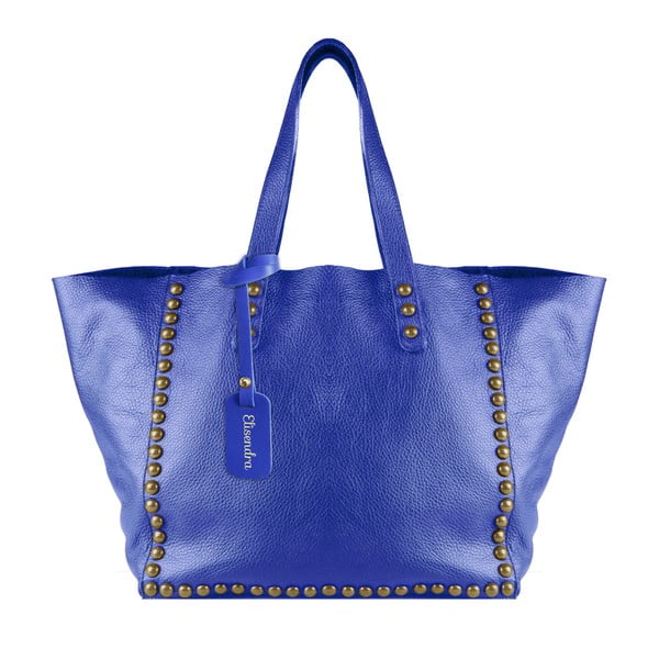 Modrá kožená kabelka Maison Bag Jaqueline