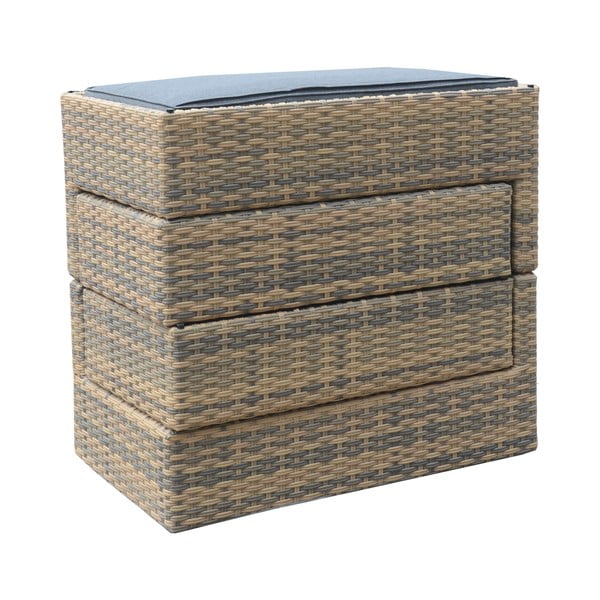 Сиво-кафяв градински комплект за отдих от изкуствен ратан за 8 души Hartford – Rojaplast-image-4