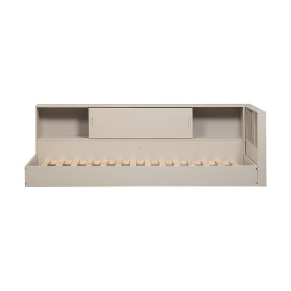 Сиво/бежово единично легло от масивен бор без ламелно дъно 90x200 cm Carter – WOOOD-image-2