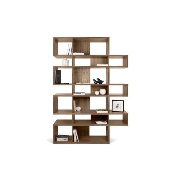 Шкаф за книги в декор от орехово дърво Лондон, височина 220 cm - TemaHome-image-2