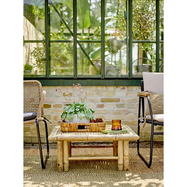 Градински фотьойл в сиво и бежово Mundo – Bloomingville-image-1