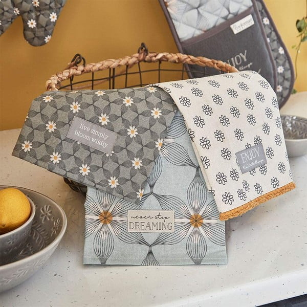 Комплект от 3 памучни кухненски кърпи Purity - Cooksmart ®-image-1