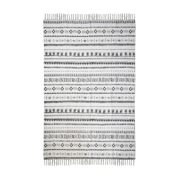 Черно-бял памучен килим Colorful Living Manio, 70 x 120 cm - HSM collection