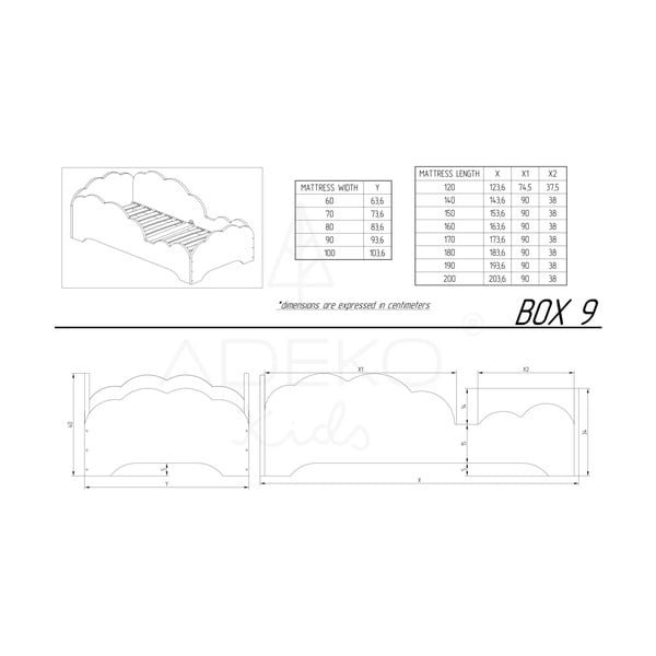 Детско легло от борова дървесина BOX 9, 90 x 200 cm Mila Box 9 - Adeko-image-4