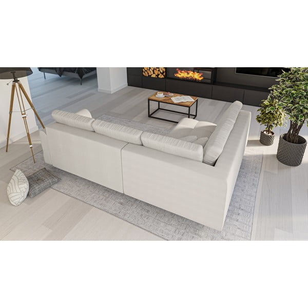 Кремав ъглов диван (ляв ъгъл) Ariella - Ropez-image-3