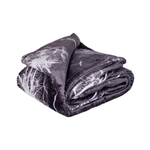 Сиво микро плюшено одеяло , 150 x 200 cm Pampeliška - My House