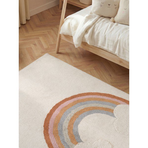 Кремав памучен детски килим подходящ за пране/ръчно изработен 140x200 cm Snuggle Petite – Hanse Home-image-4