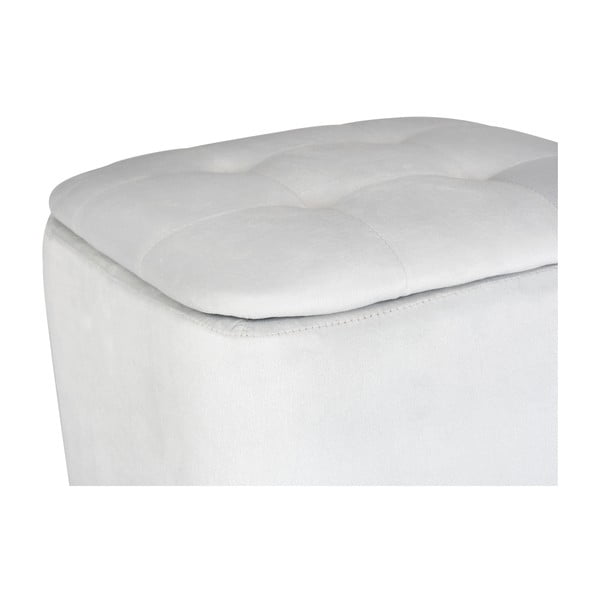 Светлосива кадифена табуретка - Wenko-image-1