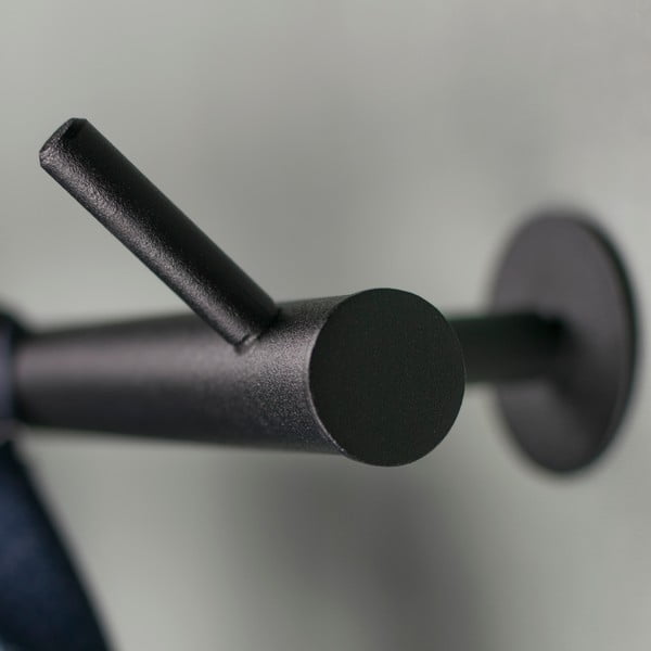 Черна метална стенна закачалка 55 cm Odin – Spinder Design-image-4