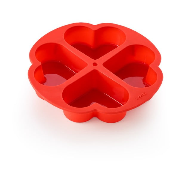 Червен силиконов разделител за торта във формата на сърце , ⌀ 25 cm - Lékué