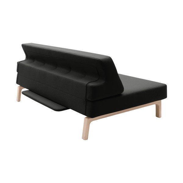 Черен разтегателен диван Lazy - Softline-image-2