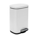 Стоманено кошче за боклук с педал в матово бял цвят 5 l   Akira – Spirella