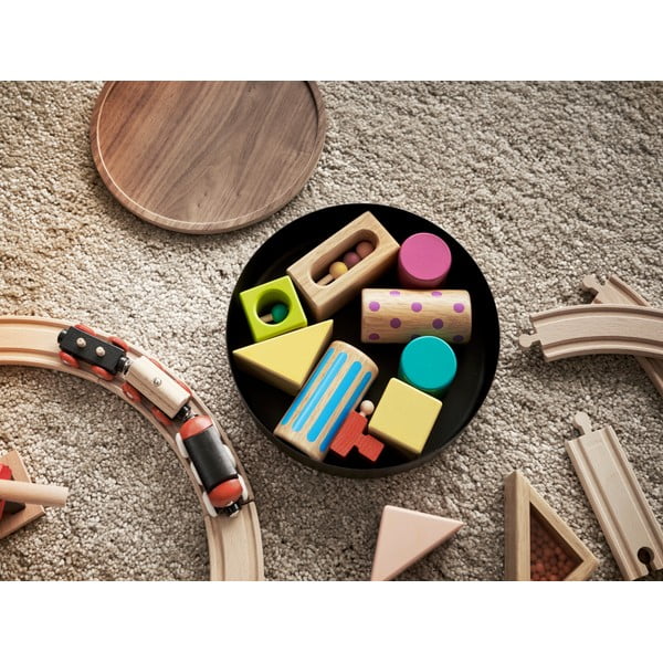 Черна метална кутия за съхранение с капак ø 22x6 cm Rin – YAMAZAKI-image-3