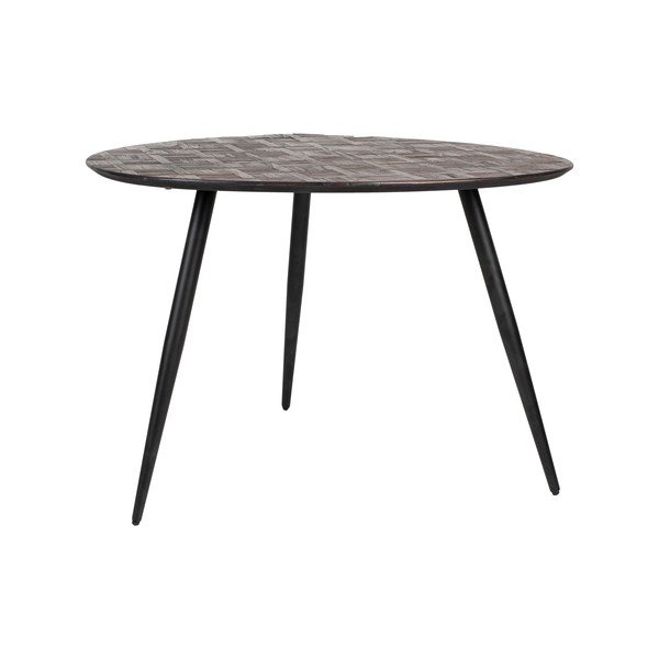 Кръгла трапезна маса от масивно тиково дърво 76x111 cm Webster – White Label