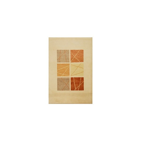 Vlněný koberec Baku Beige, 90x160 cm