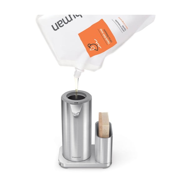 Метална стойка за течен сапун и гъба - simplehuman-image-4