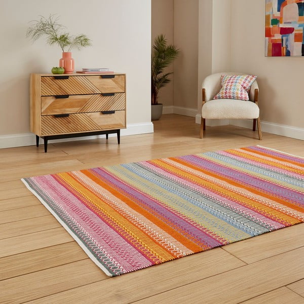Ръчно изработен памучен килим 120x170 cm Cascade Bright Multi – Think Rugs-image-2