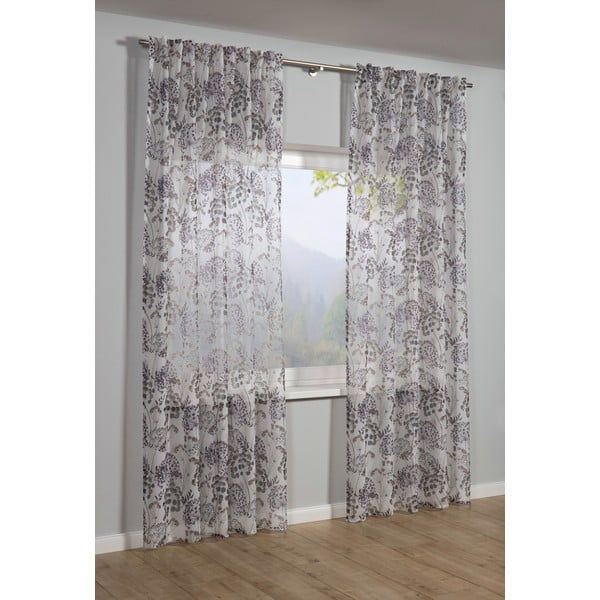 Лилаво-сива завеса 135x245 cm Birds and Roses – Sehlbach-image-1
