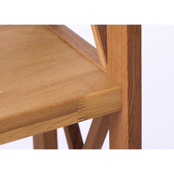 Стелаж от масивен дъб в естествен цвят 70x198 cm X-Shelf – Unique Furniture-image-4