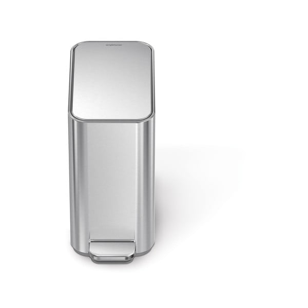 Стоманен контейнер за отпадъци за вграждане в матово сребристо 5 л - simplehuman-image-2