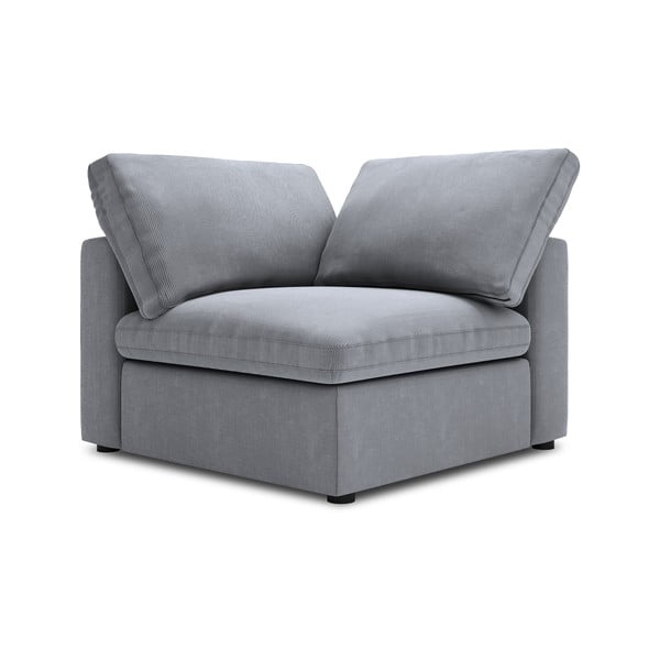 Сива реверсивна ъглова част от модулен диван от велур Galaxy - Windsor & Co Sofas
