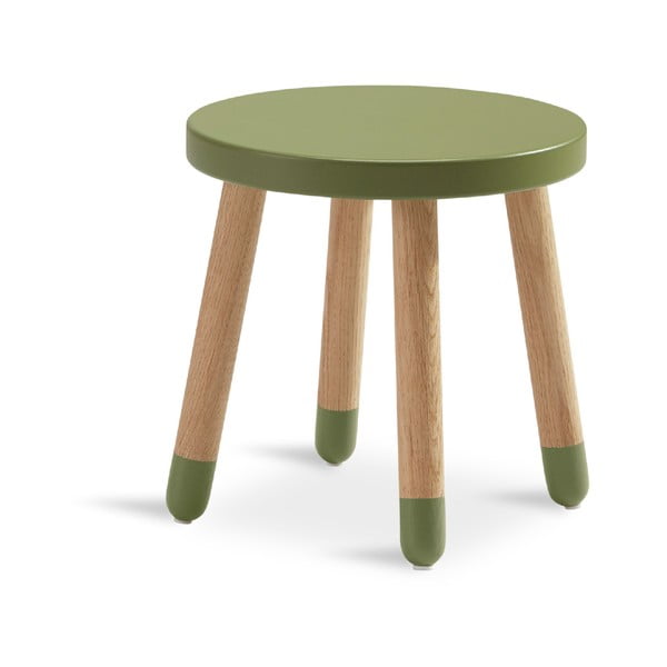 Зелено детско столче , ø 30 cm Dots - Flexa