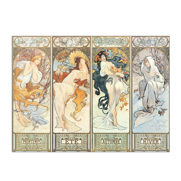 Obraz Mucha - Les saisons, 1897, 42x31 cm