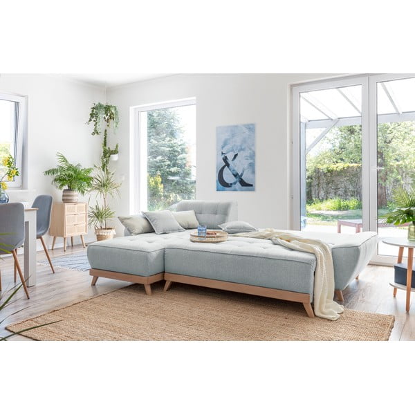 Светлосив разтегателен диван променлив ъглов диван Dazzling Daisy - Miuform-image-4