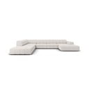 Светлосив ъглов диван (ляв ъгъл/"U") Chicago - Cosmopolitan Design