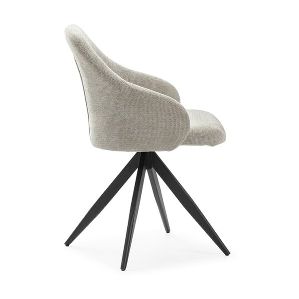 Светлосиви тапицирани трапезни столове в комплект с подлакътници 2 бр. Tamara – Marckeric-image-3