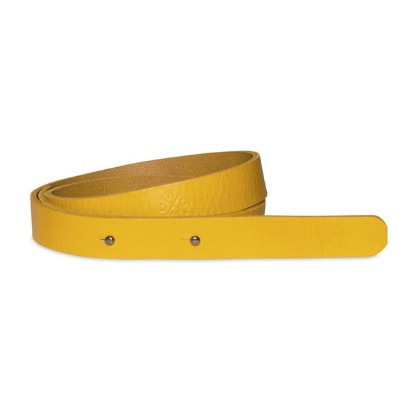 Žlutý dámský kožený pásek Woox Bini Lutea, délka 102 cm