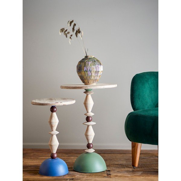 Кръгла странична масичка от масивна ела ø 40 cm Mannelli – Bloomingville-image-2