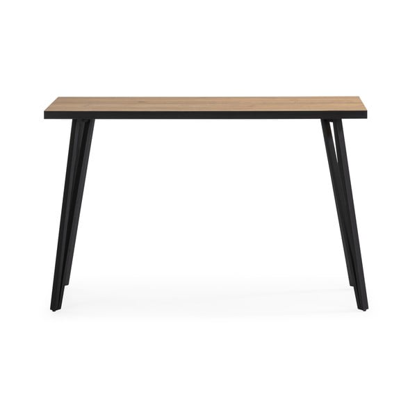 Черна/естествена конзолна маса с дъбов плот 60x120 cm Sindi - Marckeric-image-2