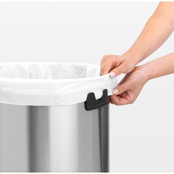 Матово-сребристо стоманено кошче за боклук 60 l Push Bin – Brabantia-image-3