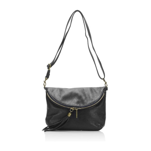 Черна кожена чанта Renae - Lisa Minardi