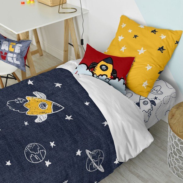 Детско памучно спално бельо за единично легло , 140 x 200 cm Starspace - Mr. Fox-image-1