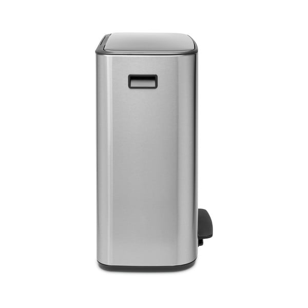 Матово-сребристо стоманено кошче за боклук за рециклиране с педал 60 l Bo – Brabantia-image-3