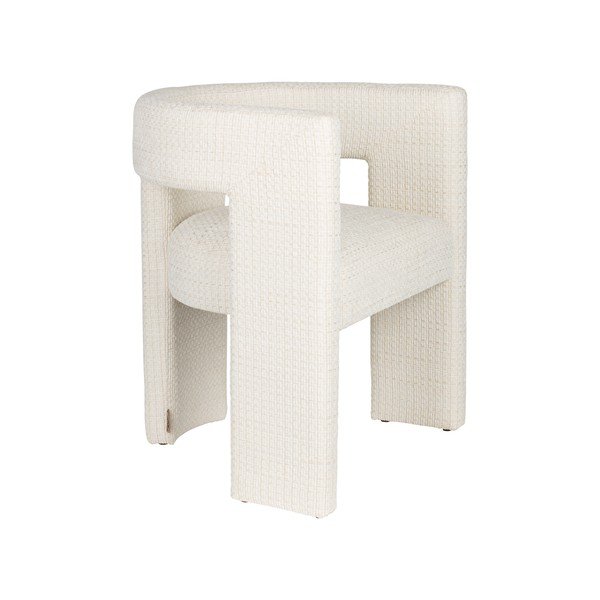 Кремав тапициран трапезен стол с подлакътници Medina – Dutchbone