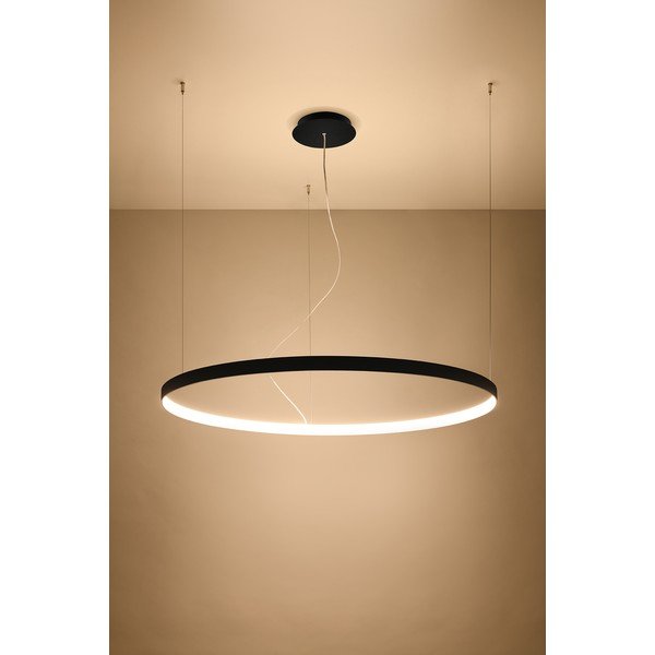 Черно алуминиево LED висящо осветително тяло ø 110 cm RIO – Thoro-image-2