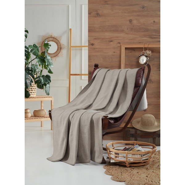 Сиво одеяло от флийс 130x170 cm Brighton – Mijolnir-image-1