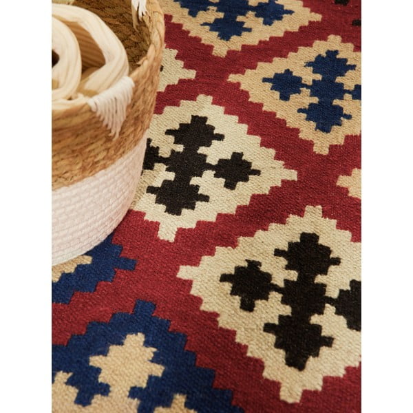 Червен  двустранен ръчно изработен вълнен килим 120x170 cm Kamal Rami – Nouristan-image-3