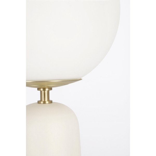 Бяла метална настолна лампа със стъклен абажур (височина 51 cm) Delphine – Bizzotto-image-4